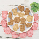 8 Pcs/Set Christmas Cookie Cutters Biscuit Mould Baking Mould