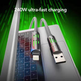 240W 4-in-1 USB-C Fast Charging Cable