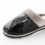 Men's PU Leather Warm Winter House Slippers