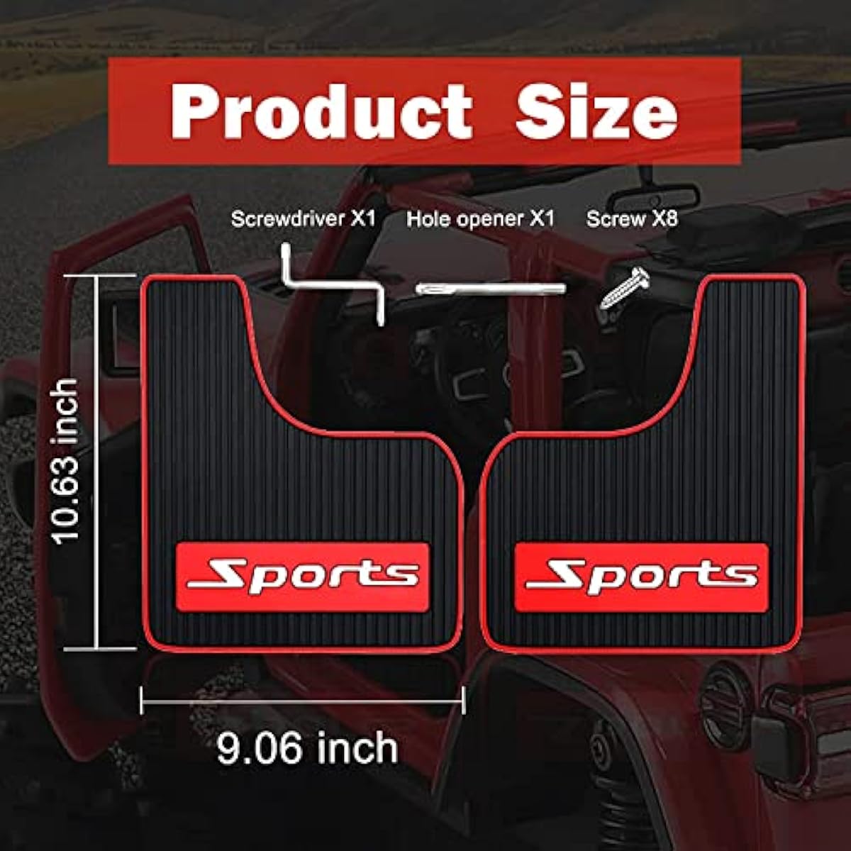 2 PCS Car Rubber Mudguard
