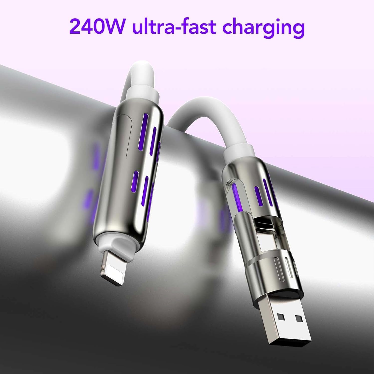 240W 4-in-1 USB-C Fast Charging Cable