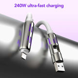 240W 4-in-1 USB-C Fast Charging Cable