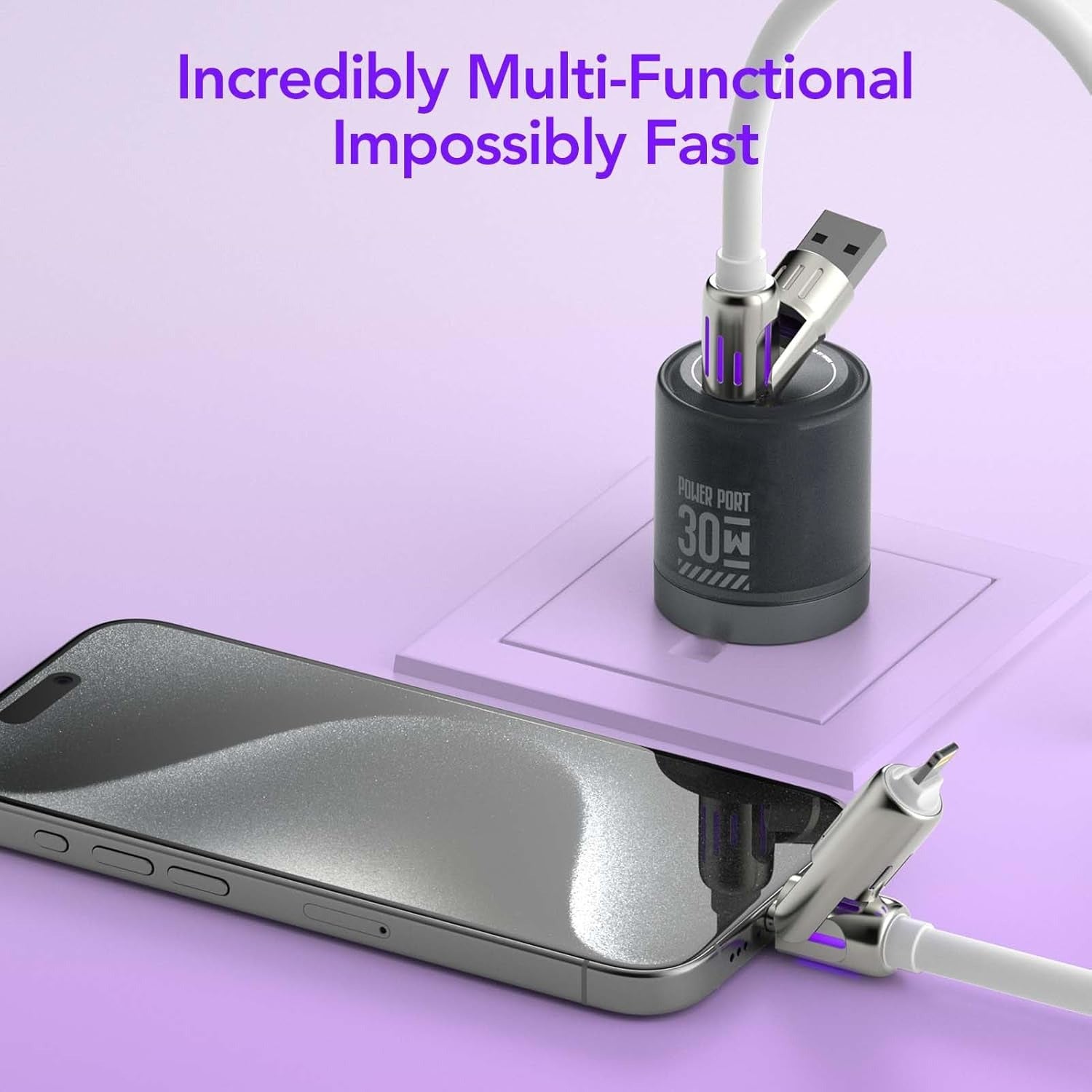 240W 4-in-1 USB-C Fast Charging Cable