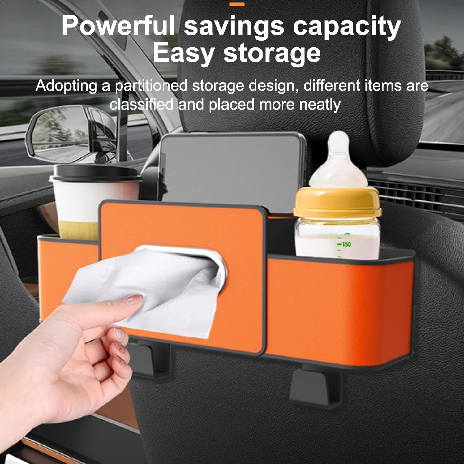 Space-Saving Car Back Seat Storage Box