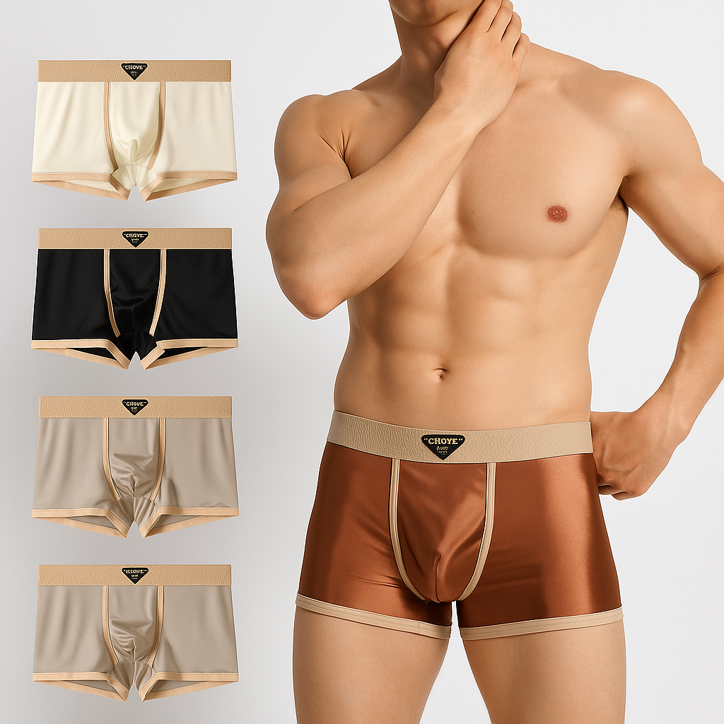 Zero-Friction Solid Ice Silk Underwear( set of 04)