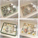 American retro kitchen drain mat