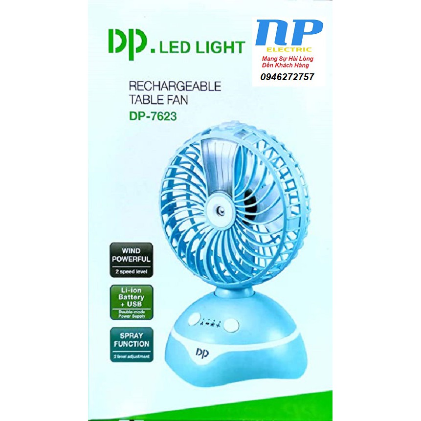 Portable Rechargeable Table Mini Fan With Water Sprayer