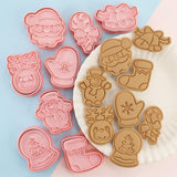 8 Pcs/Set Christmas Cookie Cutters Biscuit Mould Baking Mould