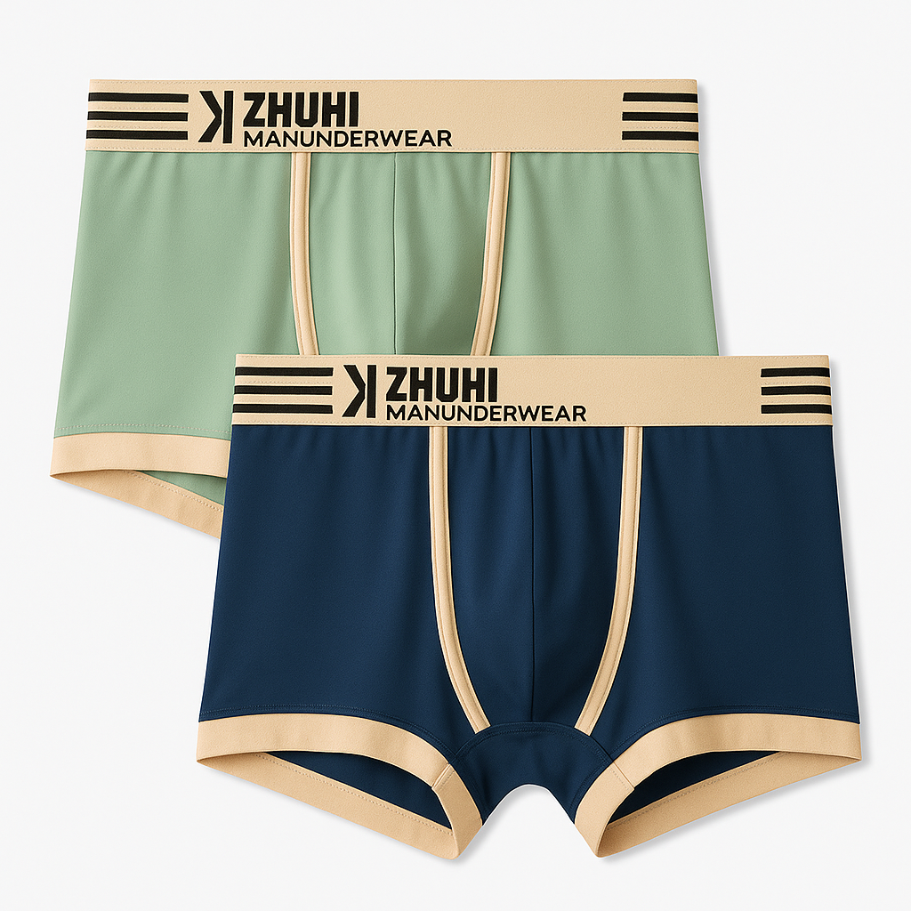 Breathable Ice Silk solid Color Men's Underwear (Set of 4)