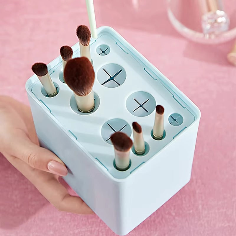 Portable Makeup Brush Holder with Safe Drying