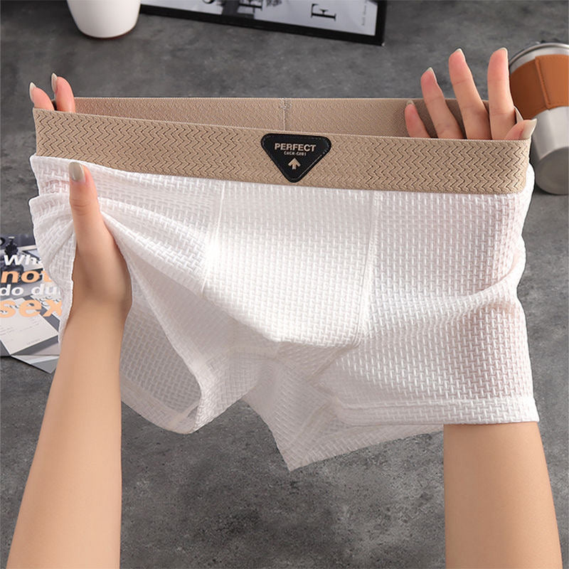 Men's Ice Silk net pattern Premium Boxer ( Set of 04 )