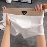 Men's Ice Silk net pattern Premium Boxer ( Set of 04 )