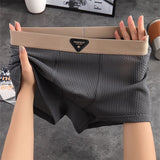 Men's Ice Silk net pattern Premium Boxer ( Set of 04 )