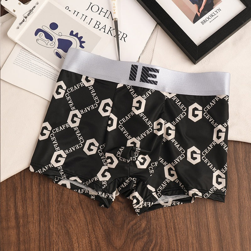 Summer Ice Silk Quick-Dry Men’s Boxers ( set of 04)