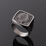 Retro stainless steel men's ring