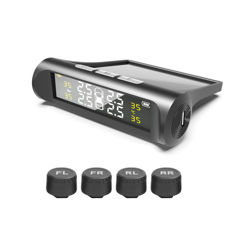 Car Solar Tire Pressure Monitoring System With Display