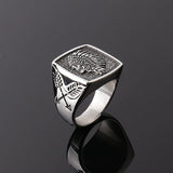 Retro stainless steel men's ring