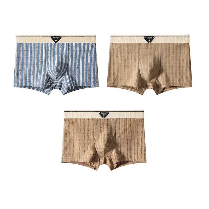 New Striped Soft Cotton Underwear (set of 04)