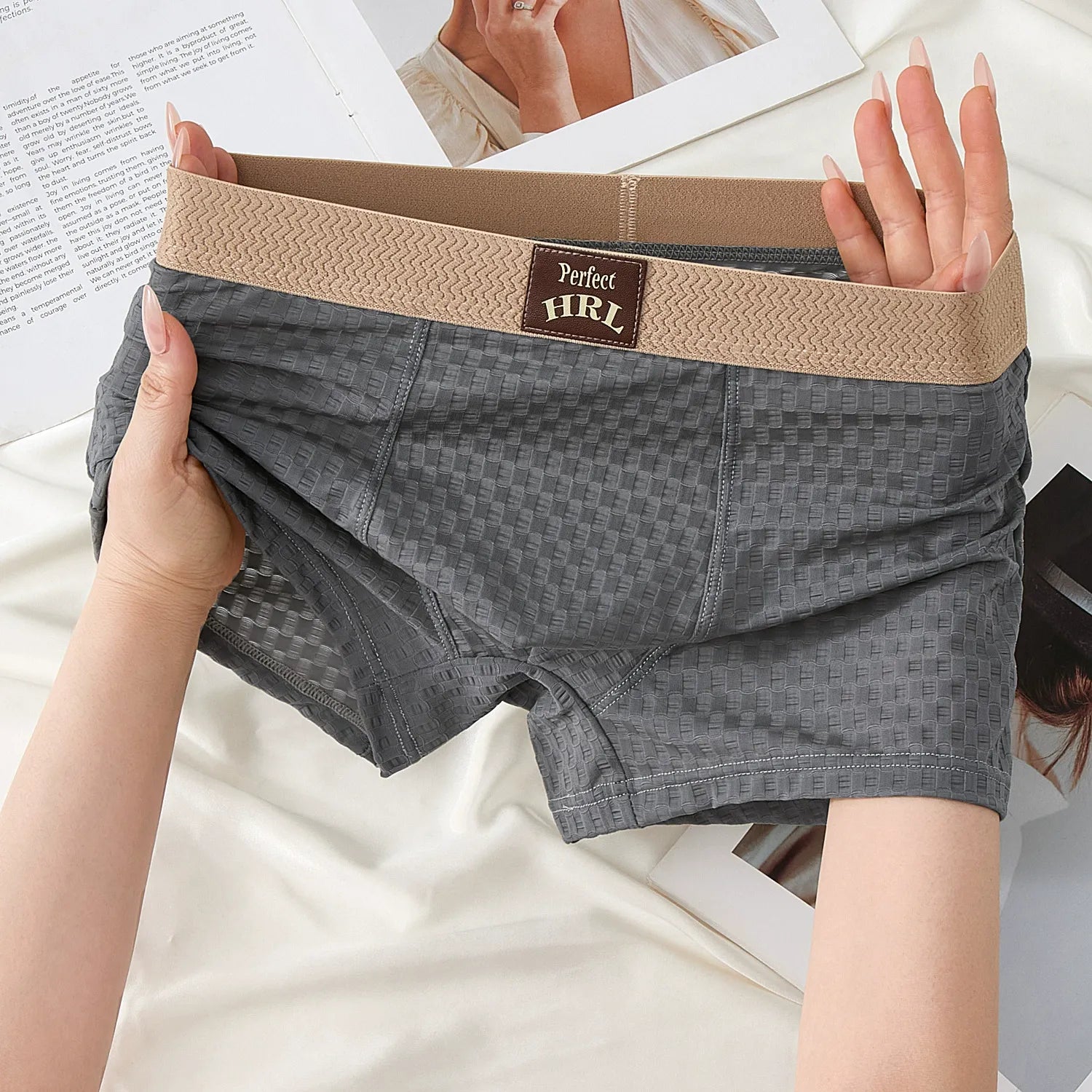 Elegant Texture Ice Silk Underwear Pack ( Set of 04 )