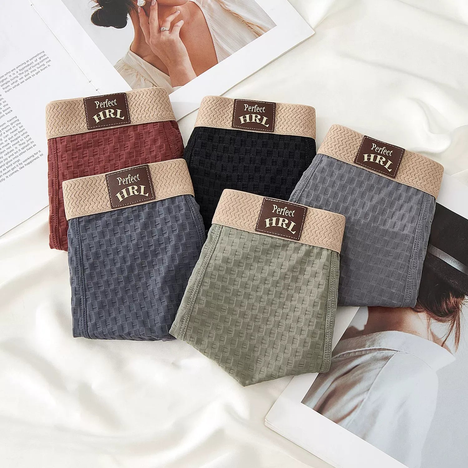 Elegant Texture Ice Silk Underwear Pack ( Set of 04 )