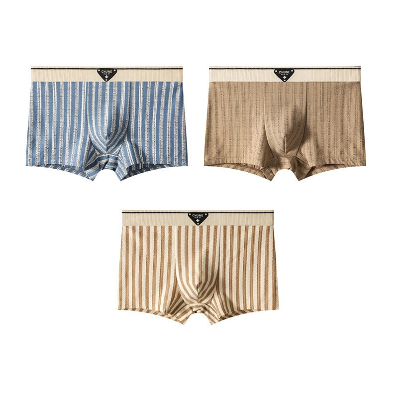 New Striped Soft Cotton Underwear (set of 04)
