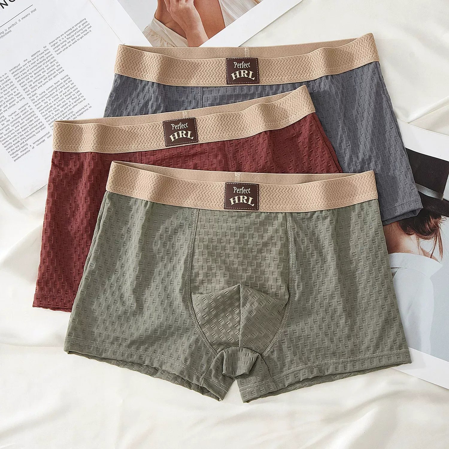 Elegant Texture Ice Silk Underwear Pack ( Set of 04 )