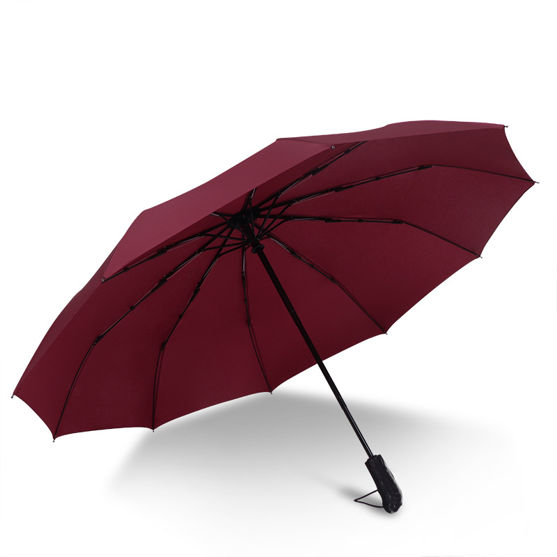 B-M-W Three Folding 10 Ribs UV  Sunny and Rainy Umbrella