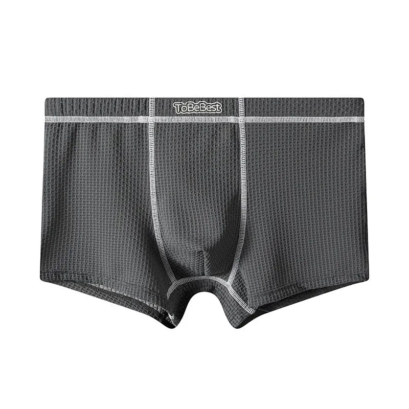 Ice Silk Waffle Texture Boxer Shorts ( Set of 04 )