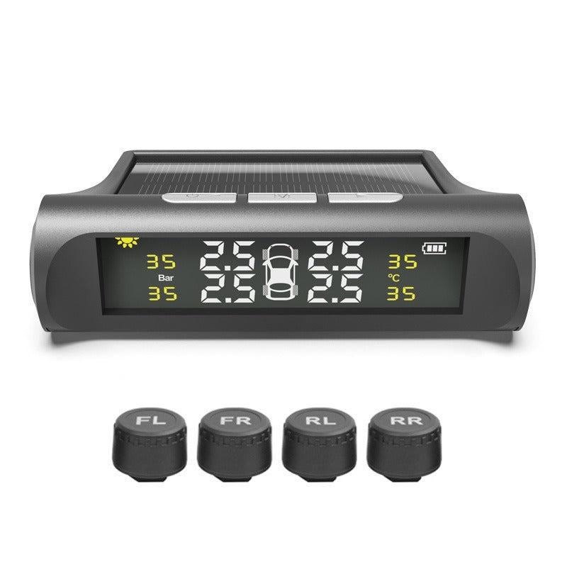 Car Solar Tire Pressure Monitoring System With Display
