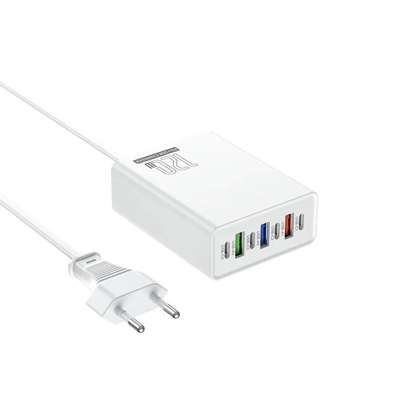 120W Multi-Port 3USB+4PD Fast Charger Hub