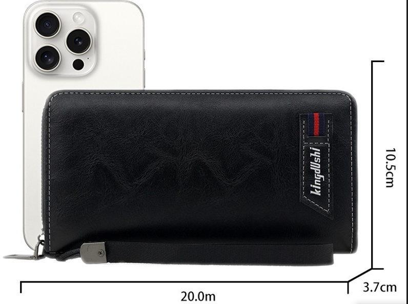 Long Zipper Men's Clutch Wallet