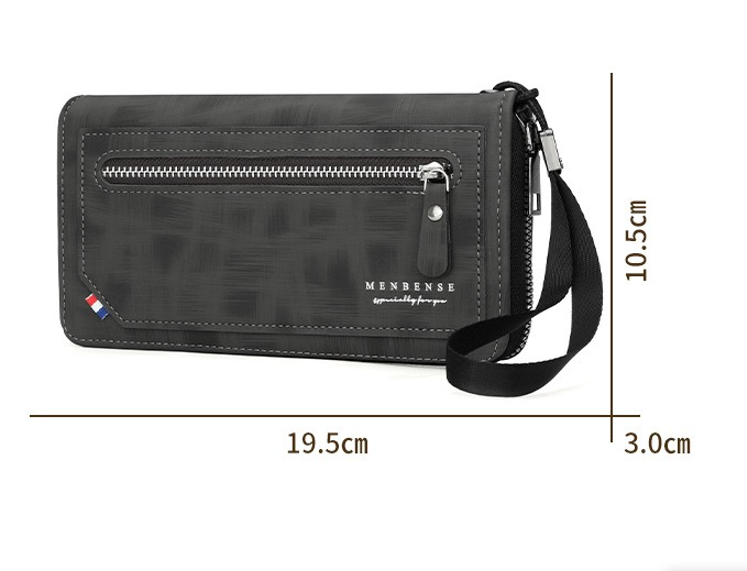 European-Style Zipper Wallet with Multi-Card Slots