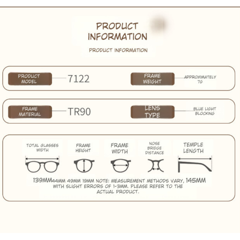 Classic Round Frame Anti-Blue Glasses