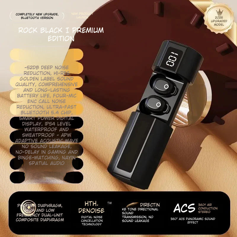 UltraPlay Waterproof Earbuds with Digital Display