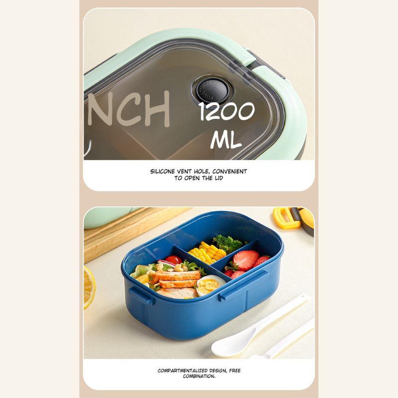 Multi-Compartment Microwave Bento Lunch Box