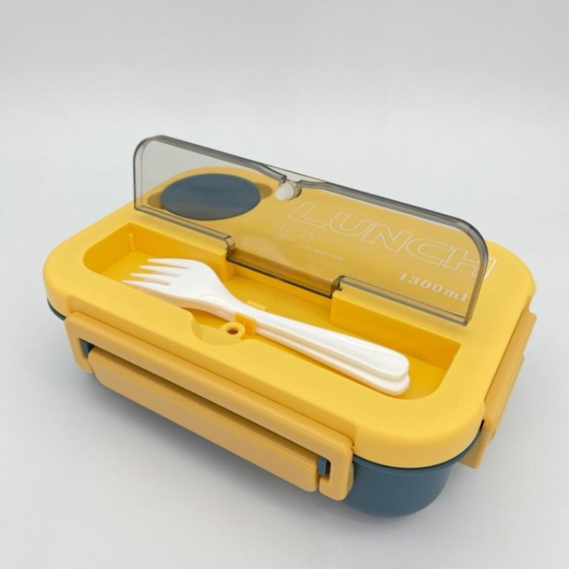 Heating Multi-Compartment Lunch Box With Fork Spoon