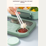 Heating Multi-Compartment Lunch Box With Fork Spoon