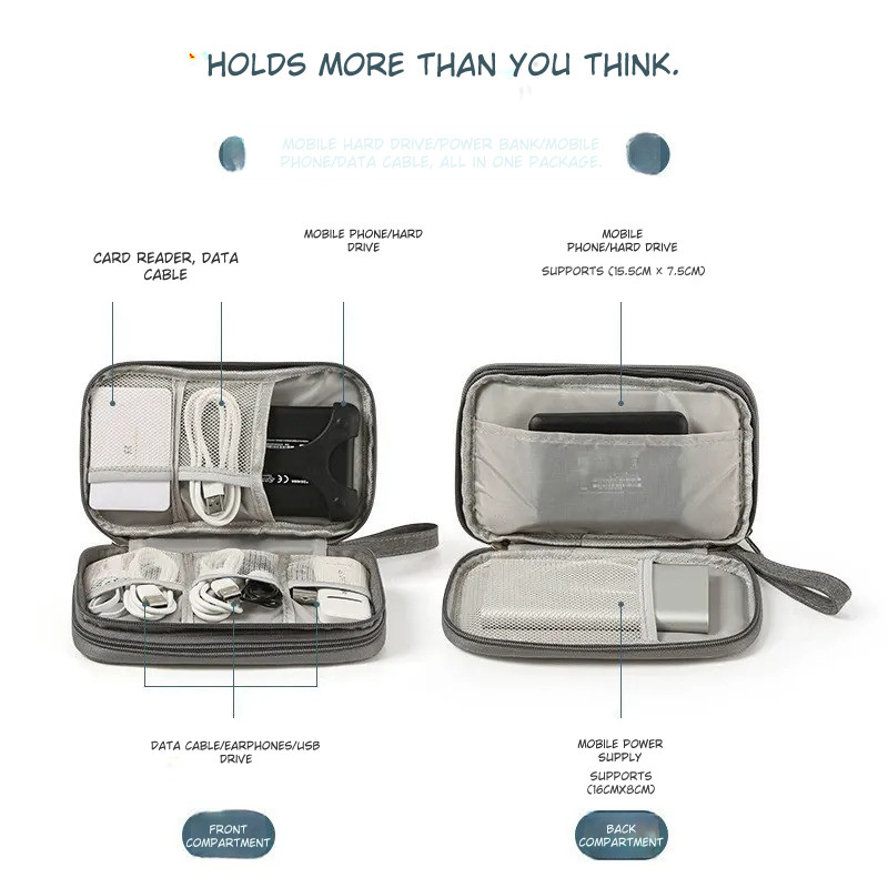 Versatile Data Cable Storage Bag
