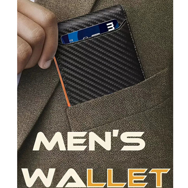 Carbon Fiber Stripe Card Holder for Daily Use