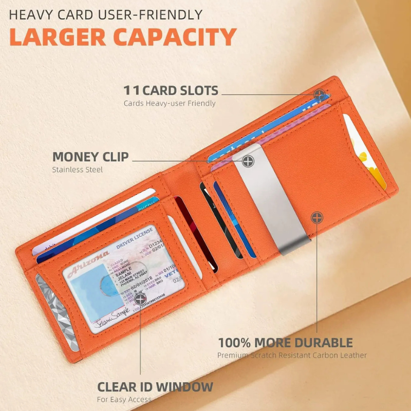 Carbon Fiber Stripe Card Holder for Daily Use