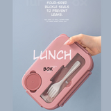 Heating Multi-Compartment Lunch Box With Fork Spoon