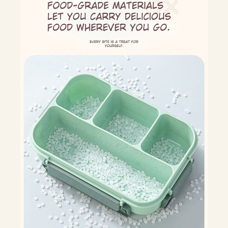 Heating Multi-Compartment Lunch Box With Fork Spoon