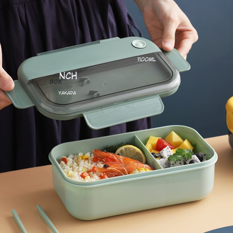 Heating Multi-Compartment Lunch Box With Fork Spoon