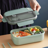 Heating Multi-Compartment Lunch Box With Fork Spoon
