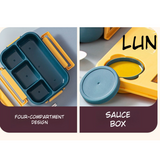 Heating Multi-Compartment Lunch Box With Fork Spoon