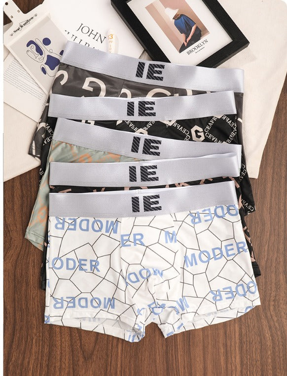 Summer Ice Silk Quick-Dry Men’s Boxers ( set of 04)