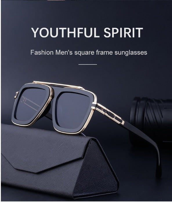 KAJILA Bold Retro Square Sunglasses for Men