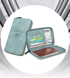 RFID Blocking Zippered Passport Organizer