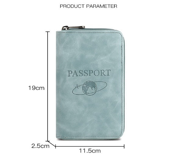 RFID Blocking Zippered Passport Organizer