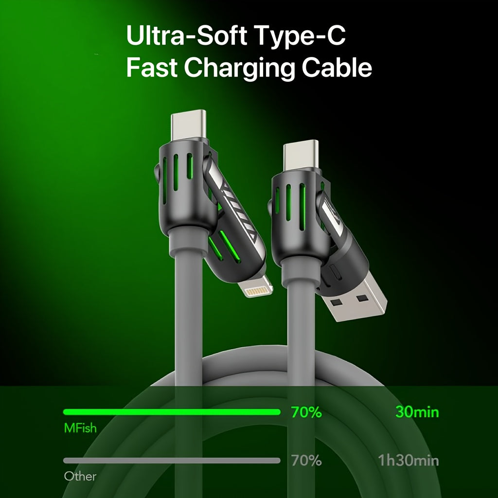 240W 4-in-1 USB-C Fast Charging Cable